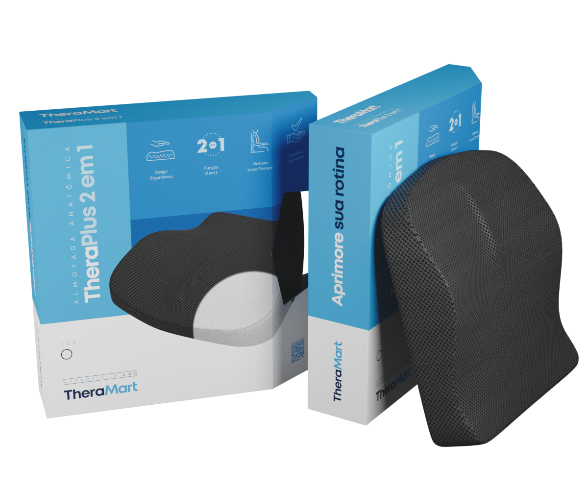 Cojin 2 en 1 Theraplus Negro (Theraplus 2-in-1 Black Cushion) - Imagen 6